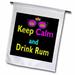 3dRose CMYK Keep Calm Parody Hipster Crown And Sunglasses Keep Calm And Drink Rum - Garden Flag 12 by 18-inch