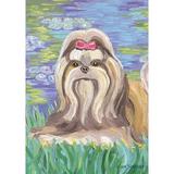 Toland Home Garden Bonet-Shih Tzu Shih Tzu Dog Flag Double Sided 28x40 Inch