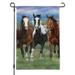 Horses Running Wild Garden Yard Flag