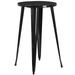 Emma + Oliver Commercial Grade 24 Round Black Metal Indoor-Outdoor Bar Height Table