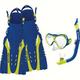 Body Glove Blue & Citron Jr Oasis Cove Mask Snorkel & Fins Set