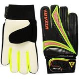 Vizari Junior Keeper Glove - Professional Soccer Goalkeeper Goalie Gloves for Kids and Adults - Superior Grip Durable Design Secure Fit - Black/Green Size -7