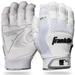 Franklin Sports Shok-Sorb X Batting Gloves - White/White - Adult Large