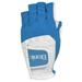 ETONIC- LADIES MULTI FIT HALF FINGER GLOVE- *WHITE/AQUA BLUE* Golf