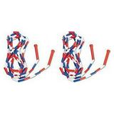 champion sports segmented plastic jump rope 16ft red/blue/white