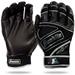 Franklin Sports MLB Batting Gloves - Powerstrap - Black Chrome - Adult X-Large
