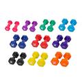 CanDo Standard 20 Piece Vinyl Coated Iron Dumbbell Free Weight Set Multicolor