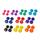 CanDo Standard 20 Piece Vinyl Coated Iron Dumbbell Free Weight Set Multicolor
