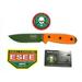 ESEE Knives 4S-KO-OD Knife OD Green Serrated Carbon Steel & Orange G10 w/o Sheath