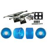 Core 6.0 Raw Longboard Trucks Wheels Package Bigfoot 70mm Pathfinders Blue