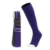 Pro Line Baseball Socks and Belt Combo (Purple X-Large)