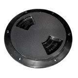 Sea-Dog Textured Quarter Turn Deck Plate - Black - 6 [336167-1]