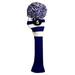 Majek #5 Fairway Metal Wood Blue & White Golf Headcover Knit Pom Pom Retro Classic Vintage Head Cover