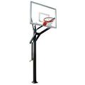 First Team PowerHouse 560 Steel-Glass In Ground Adjustable Basketball System44; Maroon