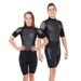 Seavenger 3mm Shorty Wetsuit with Stretch Panels Perfect for Scuba Diving Snorkeling Surfing (Surfing Aqua Men s Medium)