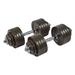 Everyday Essentials 105 Pound Adjustable Weight Dumbbell Set w/ Cast Iron Plates