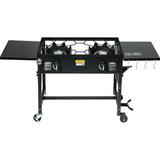 Barton Outdoor Camping Propane Double Burner Stove 2 Folding Cook Cooking Station Stand Picnic BBQ Grill 58 000 BTU