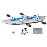 Sea Eagle 385FT Fasttrack Inflatable 12 6 1-3 Person Touring Kayak with Rigid External keel-Smoother Paddling Experience-Light Weight- Deluxe Package