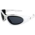 Hurricane Category 5 White Jet Ski Water-Sport Floating Goggles with Polarized Smoke Lens Interchangeable Sunglasses to Goggles
