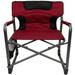 Ozark Trail XXL Folding Padded Director Chair with Side Table Red