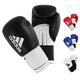 Adidas Boxing and Kickboxing Gloves - Hybrid 100 - for Men and Women - for Punching Fitness and Heavy Bags - Black/White 14oz