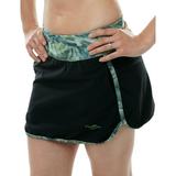 Aqua Design Skort for Women: Athletic UPF 50+ Womens Skorts Skirt with Pockets; Green Bayou/Black size 2XL