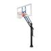 First Team Force Pro Steel-Glass In Ground Adjustable Basketball System44; Brick Red