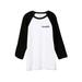 Simplify Unisex 3/4 Sleeves Baseball Raglan T-Shirt Tee White Black Medium