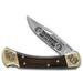 Buck 110 Premier Edition Ebony Wood Folding Hunter 1/250 Stainless Custom Pocket Knife 110 PREMIERE EDITION