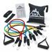 Black Mountain Products Rubber Resistance Band Set with Door Anchor Ankle Strap Exercise Chart and Resistance Band Carrying Case