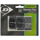 Dunlop Gecko-Tac 3 Pack Black Tacky Tennis Overgrip ( Black )