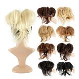 SAYFUT 14 Inch Short Curly Claw Ponytail Adjustable Messy Style Ponytail Hair Extension with Jaw Claw Pony Tail