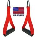 Fitness Maniac Strap Stirrup Foam Handle Grips Strength Training Attachments D-ring Home Gym