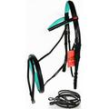 Horse English Padded Leather COB Riding Jumping Adjustable Bridle 803460TRC