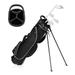 Gymax Black Golf Stand Cart Bag Club with Carry Organizer Pockets