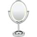 Conair Reflections Double-Sided Lighted Vanity Makeup Mirror 1x/7x magnification Polished Chrome BE151T