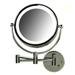 OVENTE 8.5 Hardwired Lighted Wall Mount Makeup Mirror 1X & 7X Magnifier Polished Chrome MPWD3185CH1X7X