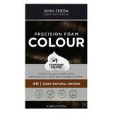 John Frieda Precision Foam Hair Color Kit Brown Hair Dye 4N Dark Natural Brown Hair Color 1 Application