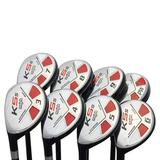 LEFT HANDED Majek (Tall 5 8 +) Senior Ladies (55+ Years) Golf Clubs All True Hybrid Complete Set Includes: #3 4 5 6 7 8 9 PW New Utility L Lady Flex Club with Premium Ladies Arthritic Grip