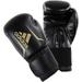 adidas FLX 3.0 Speed 50 Boxing & Kickboxing Gloves for Women and Men for Light Sparring Training Gym Punching Fitness and Heavy Bags. 6oz Black Gold