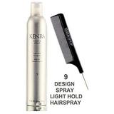 Kenra DESIGN SPRAY 9 Light Hold Hairspray w/ Sleek Pin COMB Hair Spray - 10 oz / 283 g