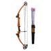 Genesis Original Compound Bow and Arrow Kit Right Handed Orange