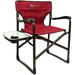 Ozark Trail Director Camping Chair Red with Side Table 4lbs Light Weight