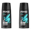 2 Pack Axe Apollo Mens Deodorant Body Spray 150 ml