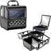 Armored Acrylic Case Professional Makeup Artist Train Case Organizer Makeup Box Storage in Black by Ver Beauty-VK00582