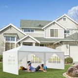 Ktaxon 10 x20 Gazebo Canopy Wedding Tent with 6 Removable Sidewalls White