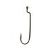 Gamakatsu Worm Hook Needle Point Round Bend Offset Ringed Eye Bronze Size 2