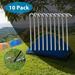 EEEkit Steel Tent Pegs Garden Stakes Heavy Duty Rust Free Camping Tent Stakes Aluminum Heavy Duty Camping Garden Canopy Stakes Pegs Tent Stakes for Outdoor Camping 10pcs