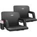 VIVOHOME Foldable Stadium Seat Chair for Bleachers with Padded Back Support and Armrests 2 pack