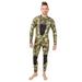 IST 3mm Camo Spearfishing Wetsuit | Camouflage Neoprene Suit With Speargun Pad -Large
